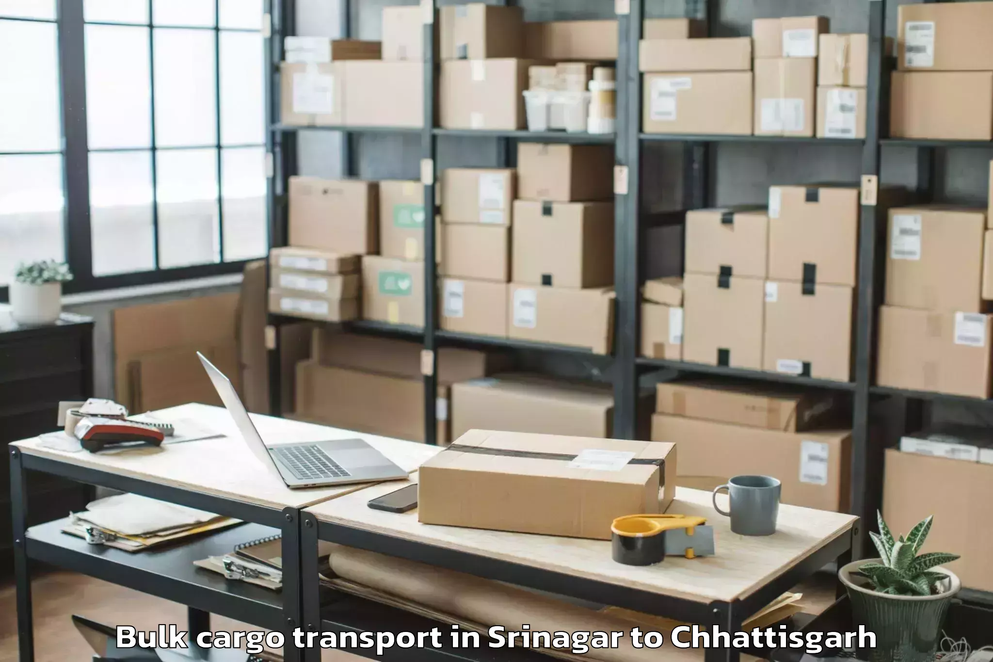 Trusted Srinagar to Bhatapara Bulk Cargo Transport